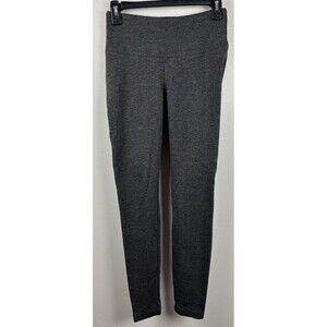 WHBM Runway Legging Size 6 Charcoal Gray Heather Ponte Knit Ankle Length Thick